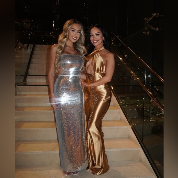 Retrofete Strapless Gold Gown - Picture 6 of 10